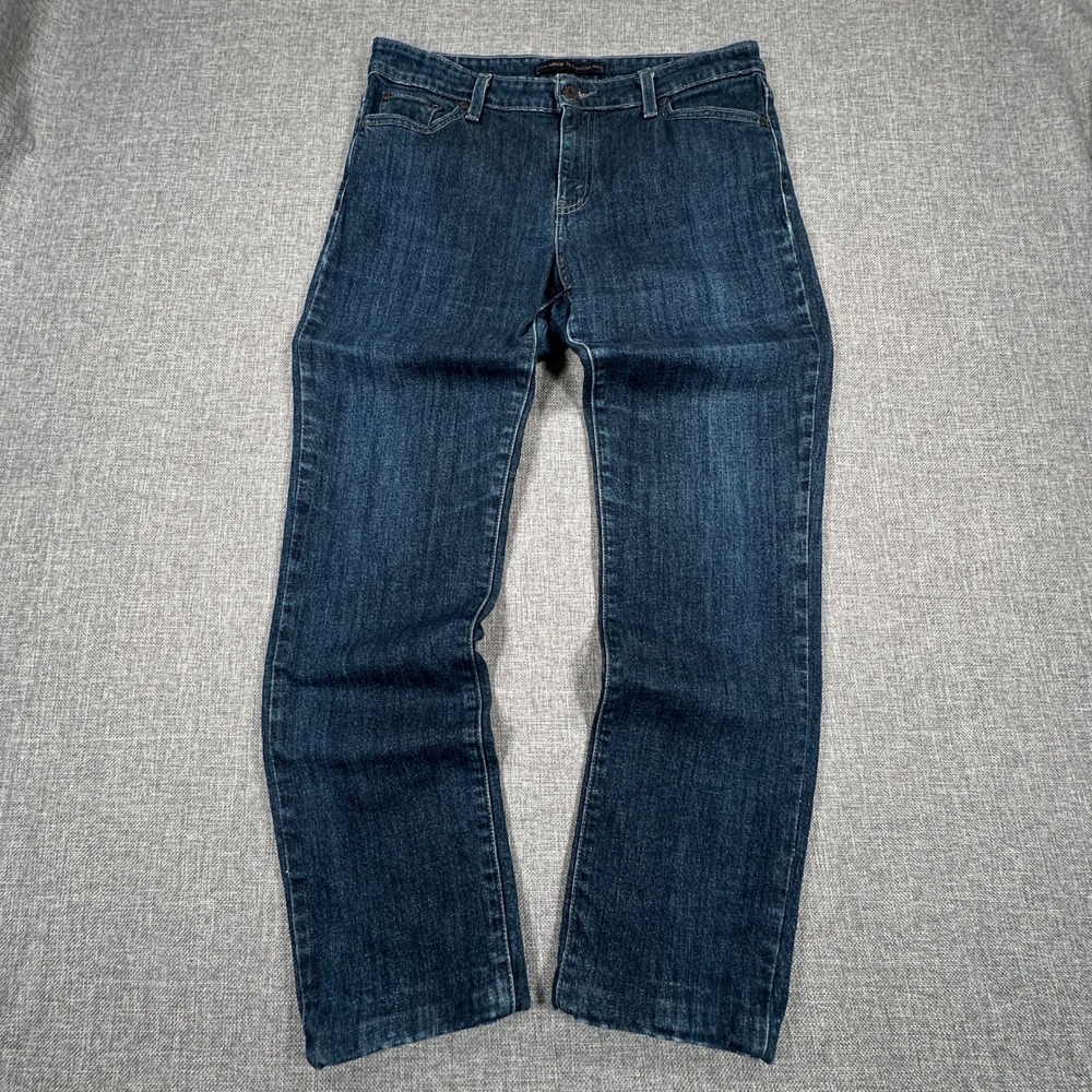 Levis Mid Rise Skinny Jeans Womens 12M (Hemmed) Dark Wash Blue‎ Stretch Denim